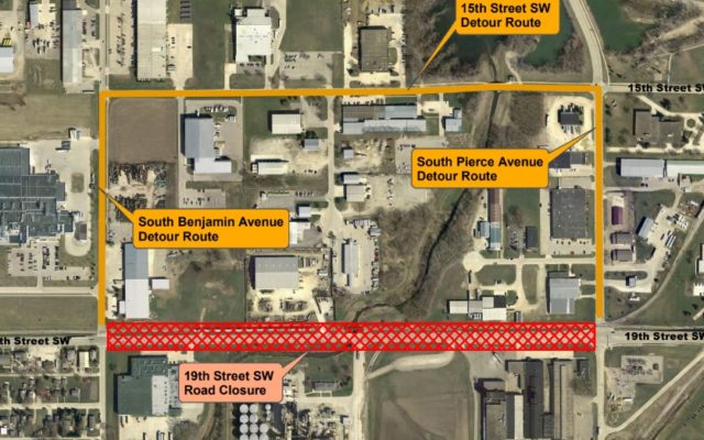 19th Southwest in Mason City to be closed Wednesday morning